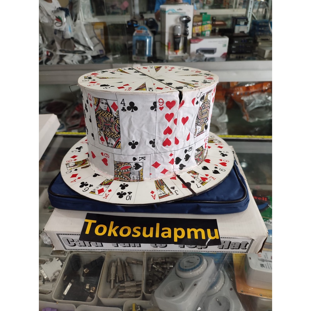 Jual CARD FAN to Card Top Hat INDIA ORIGINAL SULAP MAGIC (Kartu Besar ...