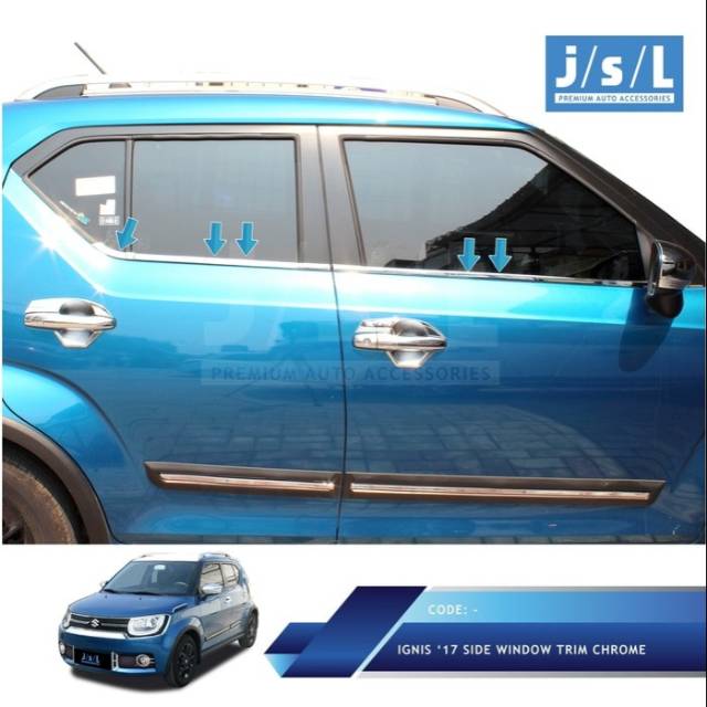Jual LIST LIS KACA SAMPING CHROME SIDE WINDOW TRIM SUZUKI IGNIS ...