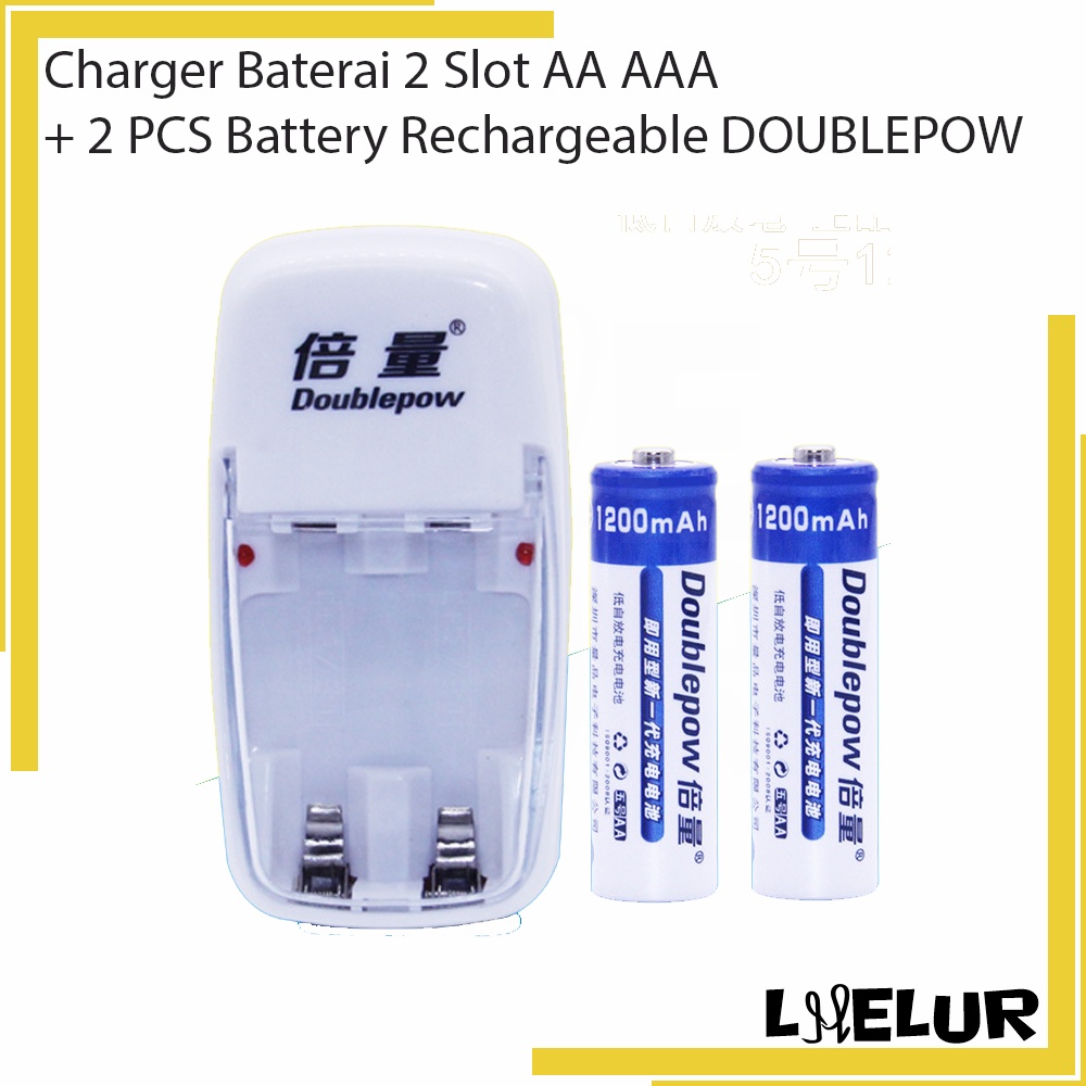 Jual Charger Baterai 2 Slot Aa Aaa 2 Pcs Battery Rechargeable