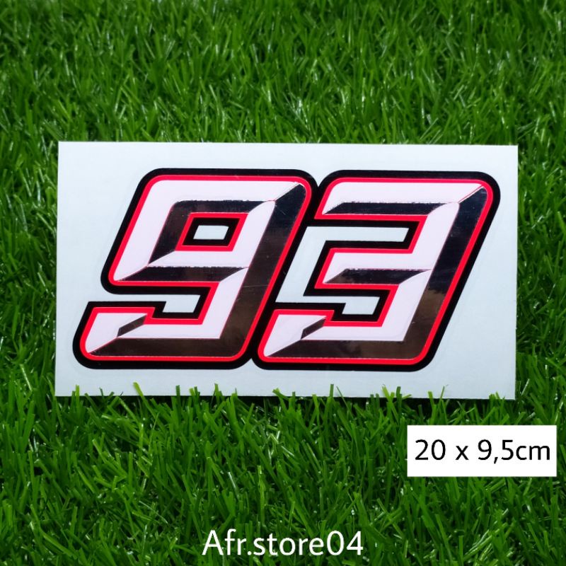 Jual Sticker Stiker 93 Marc Marquez 20cm | Shopee Indonesia