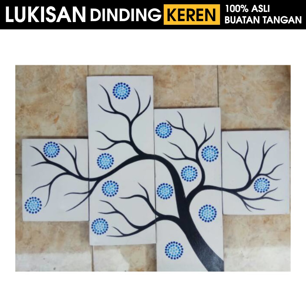 Jual Lukisan Panel Pohon Ranting Unik Lukisan Dinding Ruang Tamu Kanvas