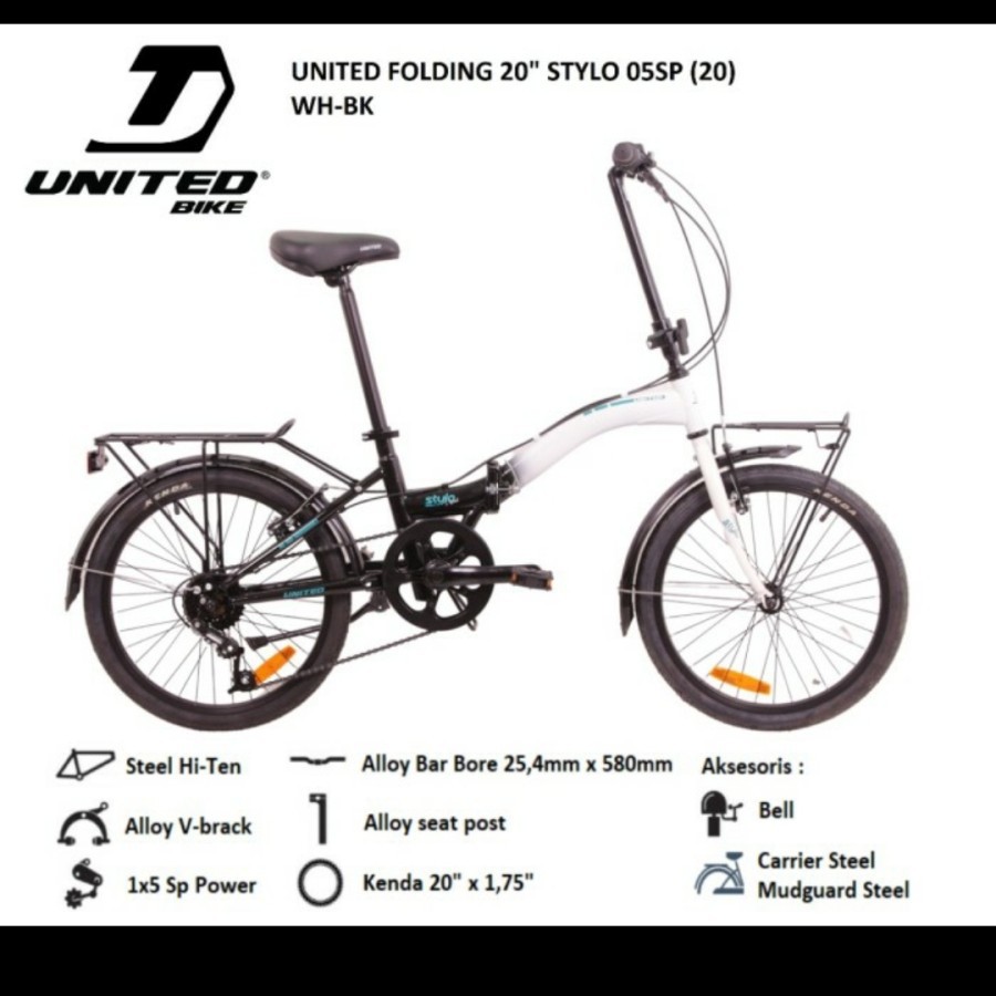 Jual SEPEDA LIPAT / FOLDING BIKE UNITED STYLO 20