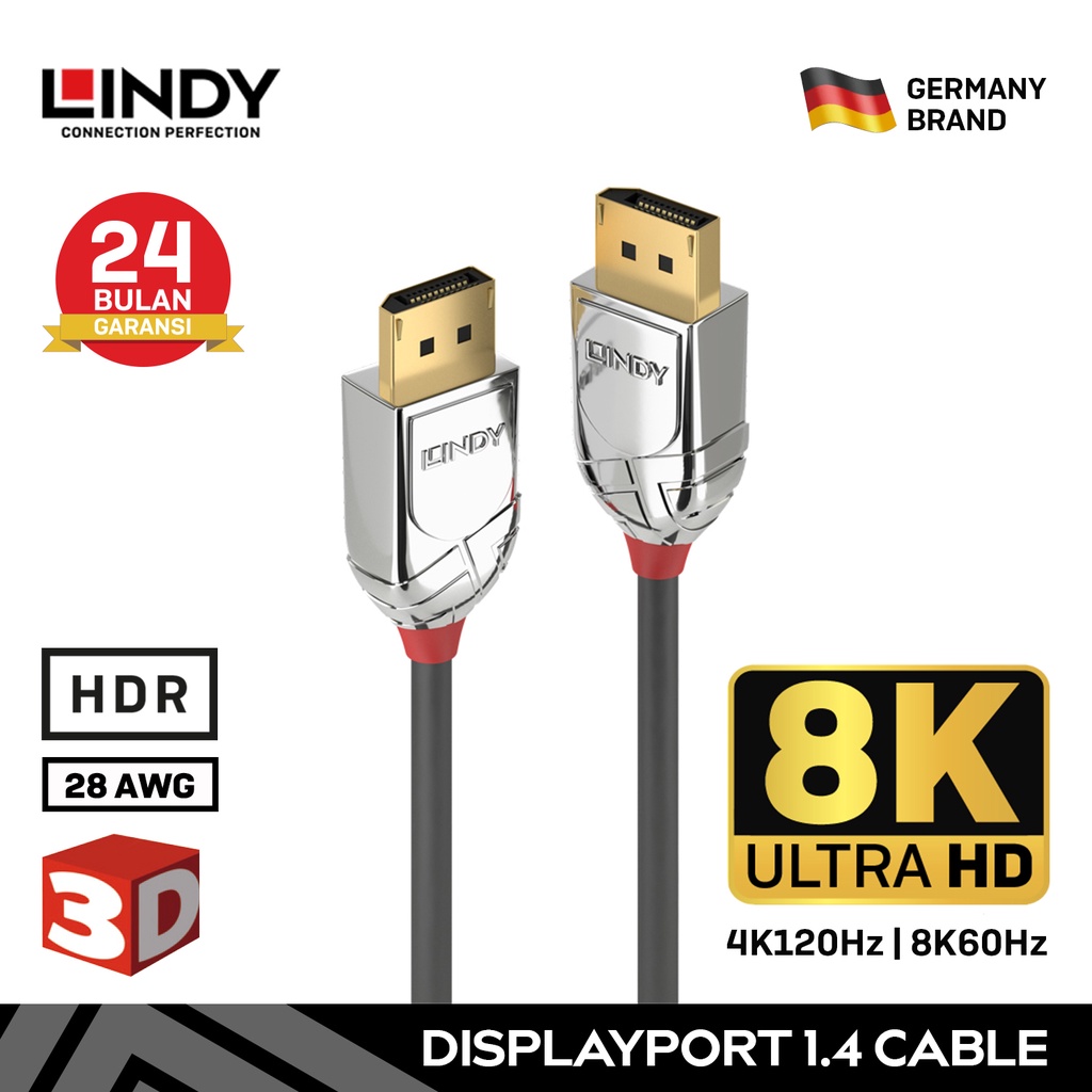 KabelDirekt - 8K DisplayPort Kabel & DP Kabel, Mit Spezieller A.I.S