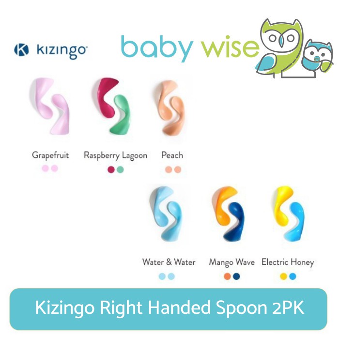 Kizingo Right Handed Toddler Spoon - Grapefruit