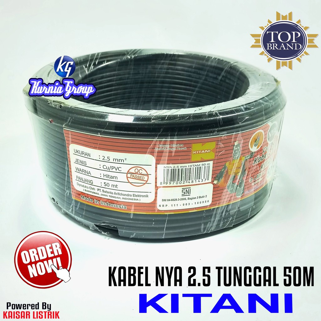 Jual Kabel Nya Mm Kitani M Kawat Tunggal Cable Instalasi Listrik Tembaga Asli Mm