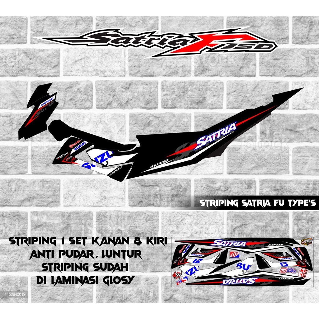 Jual STRIPING STICKER VARIASI LIS BODI MOTOR SATRIA FU FACELIFT TYPE S ...