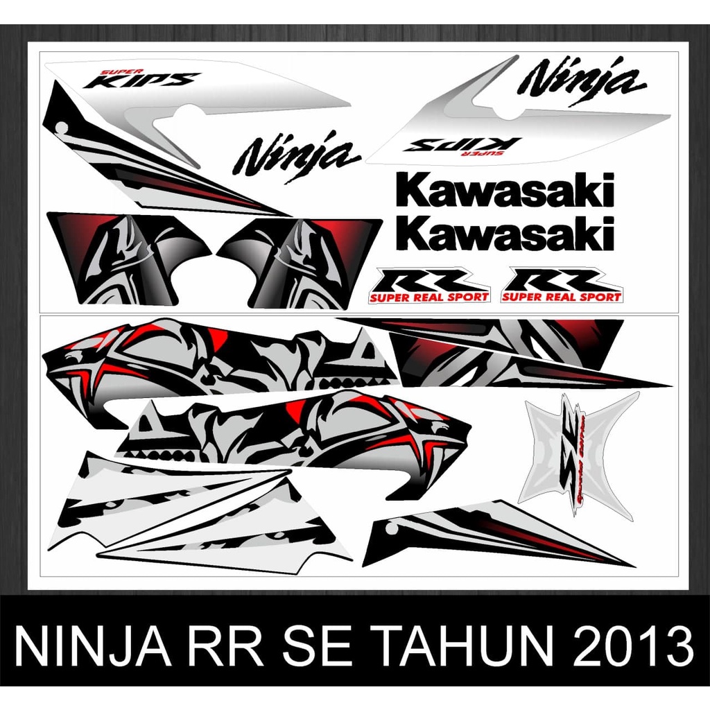 Jual STIKER STRIPING DECAL NINJA RR SE TAHUN 2013 BAHAN VINYL LAMINASI ...