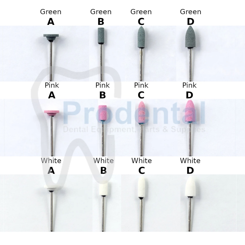 Jual Dental Stone Bur Putih Pink Hijau White Pink Green Bur Stone Mata