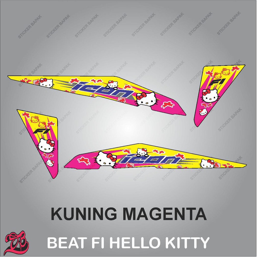 Jual STIKER STRIPING LIST MOTOR BEAT FI LAMA HELLO KITTY 2 STICKERBAPAK ...