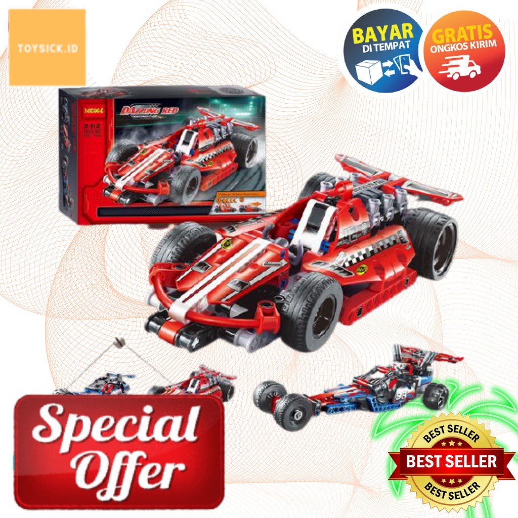 Jual Mainan Lego Brick Decool Dazzling Red Interceptor Decool P X L X T
