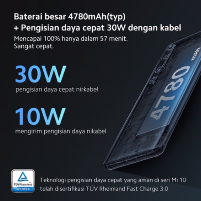 Jual XIAOMI Mi 10 / Mi10 / RAM 8/256GB / RAM 8GB 256GB - SNAPDRAGON 865 -  TWILIGHT GREY - TAM | Shopee Indonesia