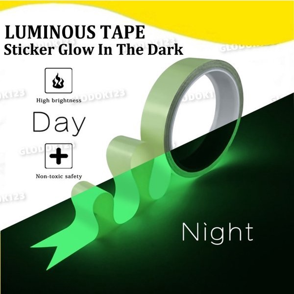 Jual Luminous Tape Sticker Lakban Isolasi Fosfor Glow In The Dark