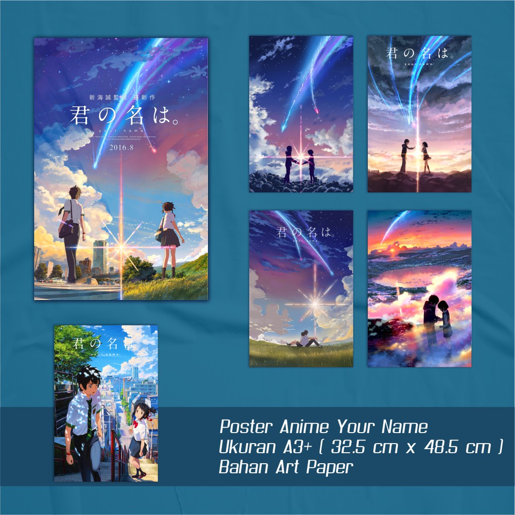Jual POSTER ANIME Kimi No Na Wa / Dekorasi dinding | Shopee Indonesia