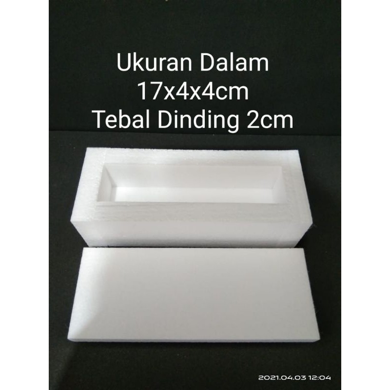 Jual 21x8x8cm Styrofoam Box Gabus Box Ukuran Custom Shopee Indonesia