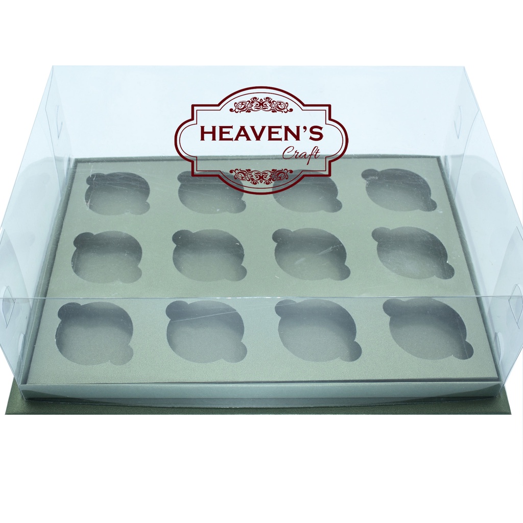 Jual Box cupcake isi 12 hijau gelap Shopee Indonesia