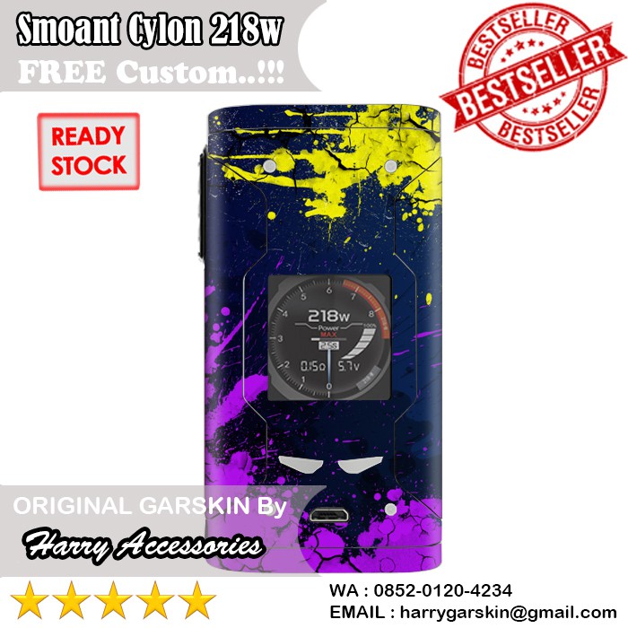 Jual Original Garskin Mod Vapor Smoant Cylon 218W Motif & Design Bisa ...