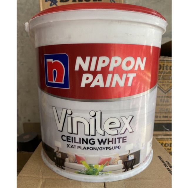 Jual Cat Plafon Gypsum Vinilex Ceiling White 25kg Vinilex Putih Shopee Indonesia 4977