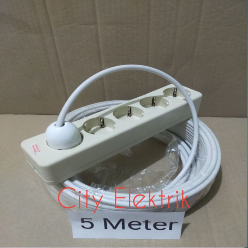 Jual Stop Kontak Jadi Rakitan Kabel 5 Meter + Terminal Uticon 5 Lubang ...