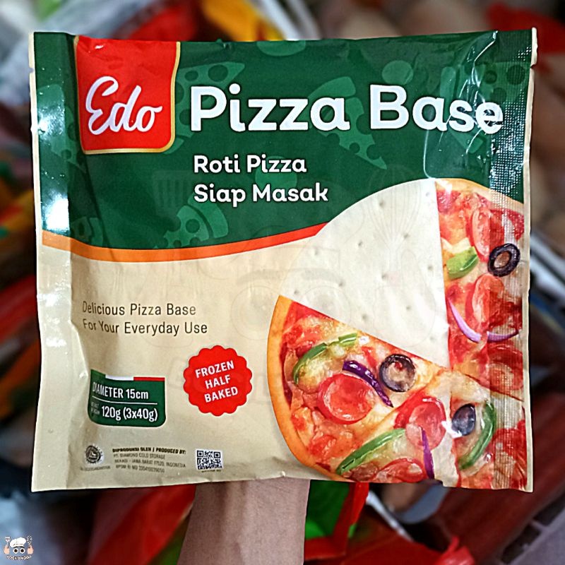 Jual EDO Pizza Base Instant Beku Frozen 120Gr isi 3 Pcs Diameter 15cm ...