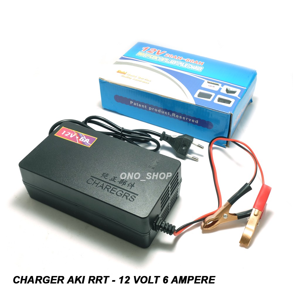 Jual Charger Aki RRT - 12 Volt - 6 Ampere | Shopee Indonesia