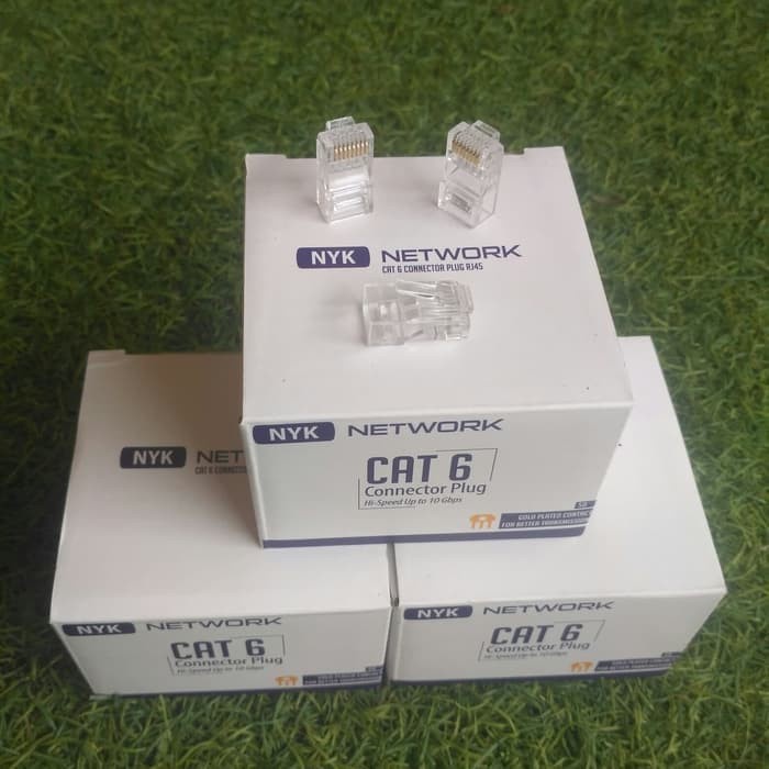 Jual Konektor Lan RJ45 NYK / Connector RJ45 NYK Cat6 Ori | Shopee Indonesia