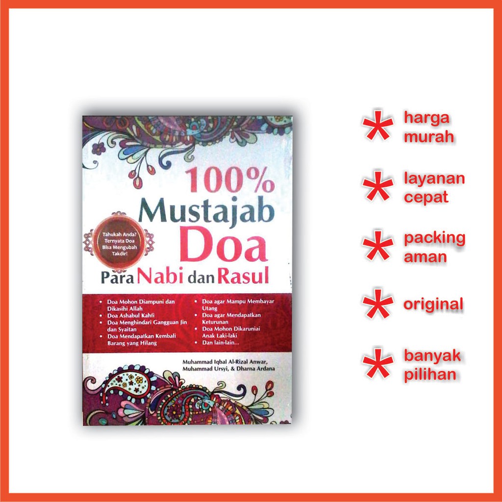 Jual Buku Agama Islam 100 Mustajab Doa Para Nabi Dan Rasul Shopee Indonesia