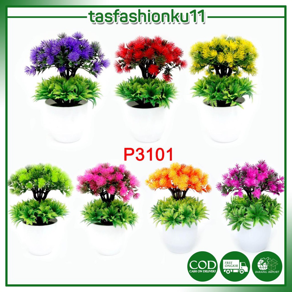 Jual COD/ TANAMAN BUNGA BONGSAI HIAS POT TANAMAN HIAS DEKORASI RUMAH ...