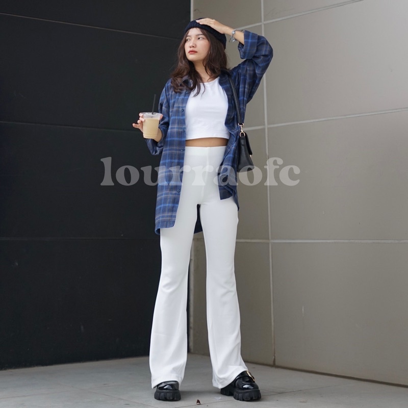 Jual SUGA Flare Pants // Highwaist pants | Shopee Indonesia
