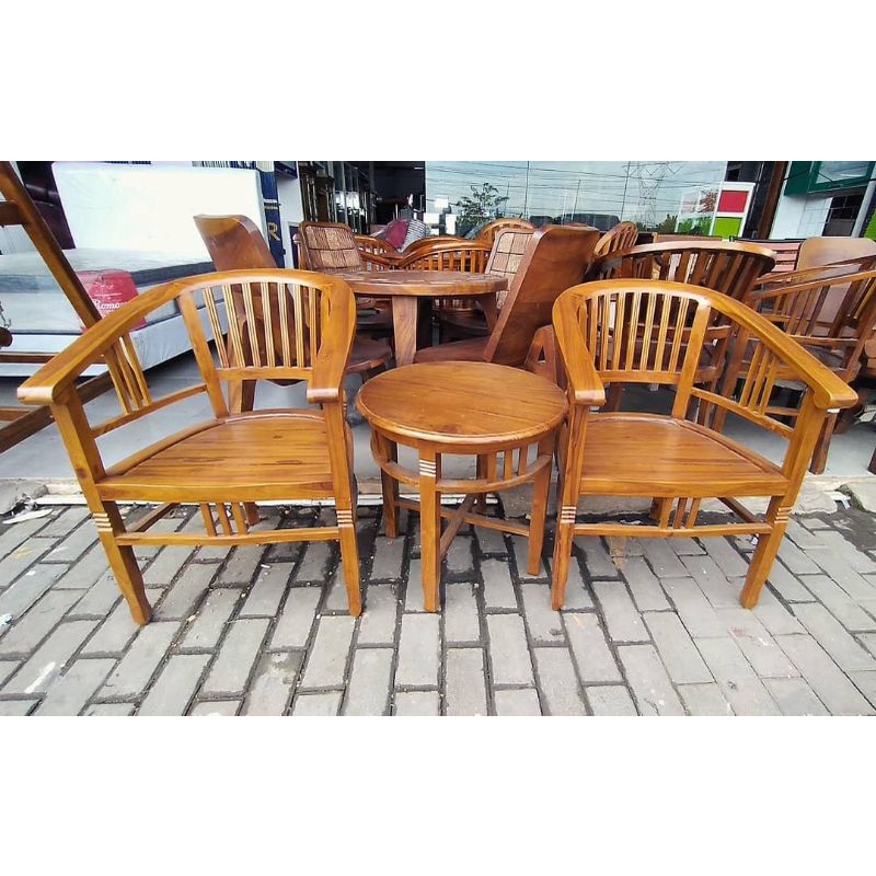 Jual Kursi Teras Betawi Full Kayu Jati Solid Opiegaleri Aesthetic Shopee Indonesia