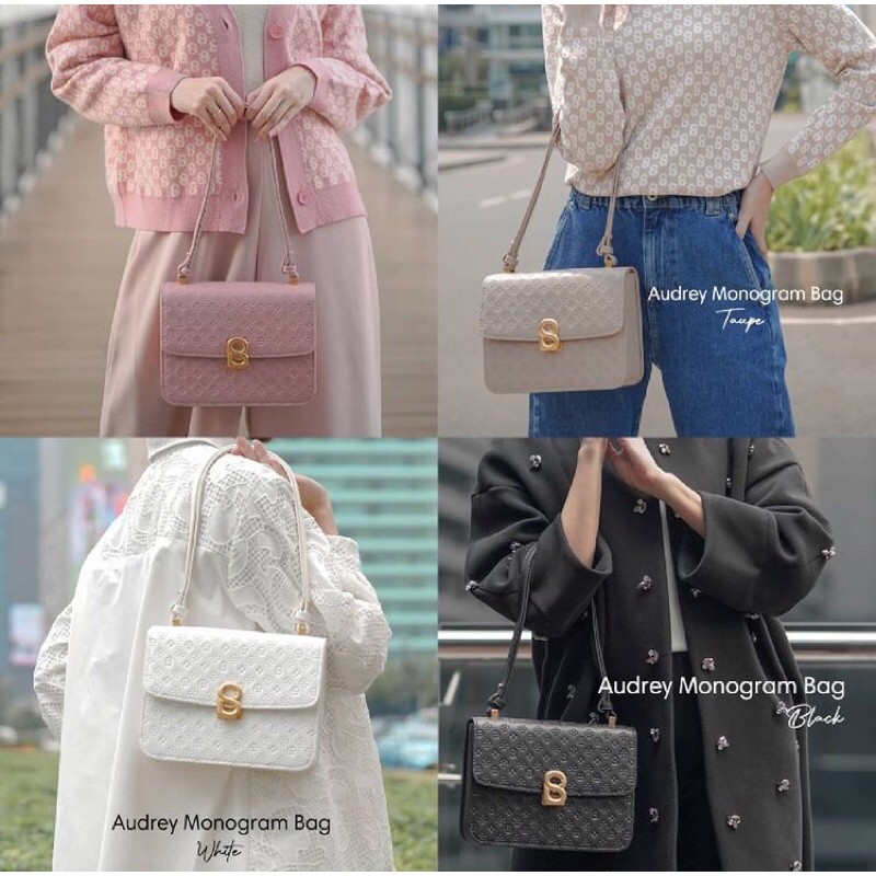 Shop Buttonscarves accessories The Audrey Monogram Bag Small