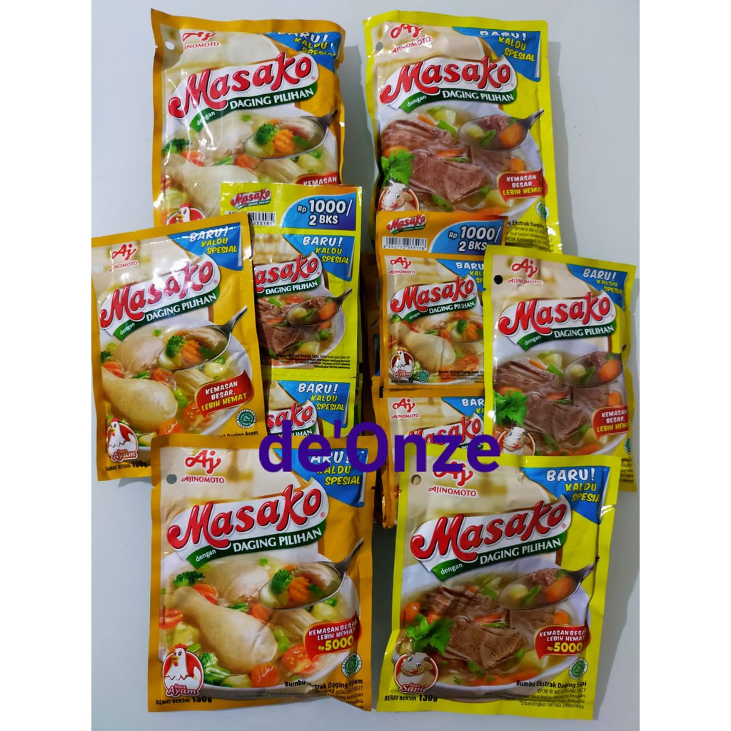 Jual Masako Ayam/Sapi 100gr/130gr/250gr/Renteng 12 x 9gr | Shopee Indonesia