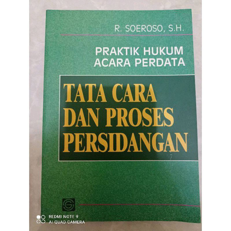 Jual Praktik Hukum Acara Perdata : Tata Cara Dan Proses Persidangan "R ...