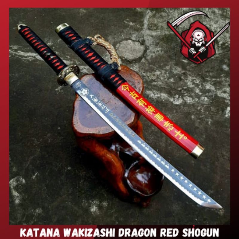 Jual Katana Samurai Wakizashi Dragon Shogun Super Tajam Kualitas Putus Paku Shopee Indonesia 