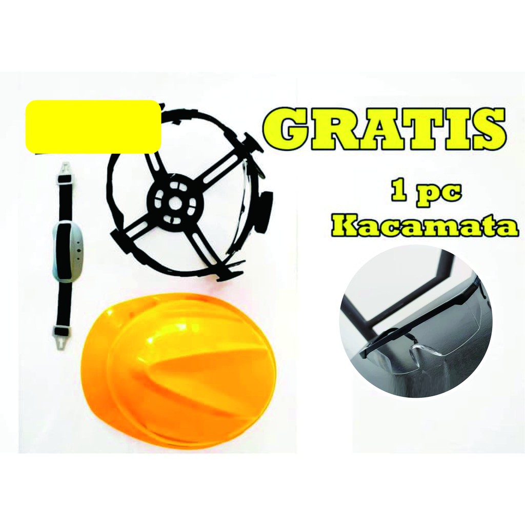 Jual Promo Helm Proyek Kuning Dalaman Putaryellow Safety Helmet Fast