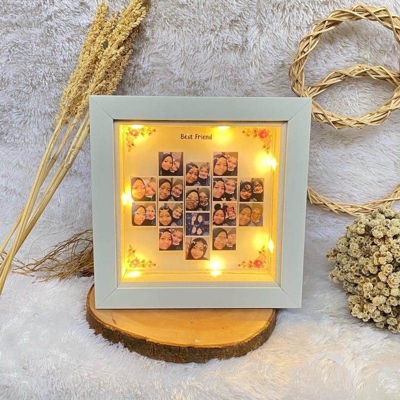 Jual 25x25cm lampu hias Mozaik LED scrap box bingkai frame foto popup ...