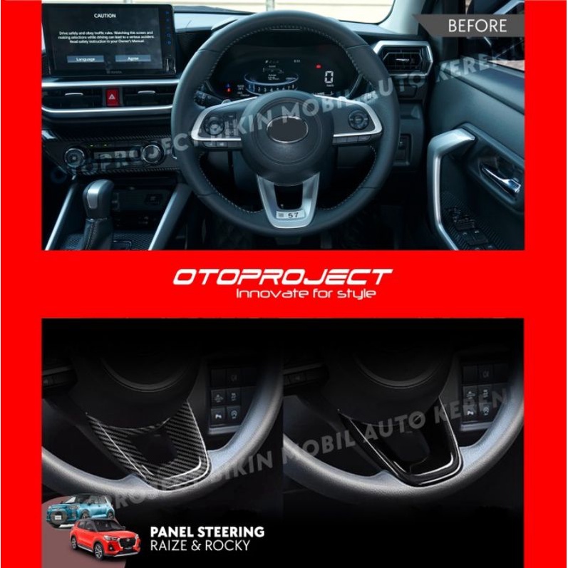 Jual Panel Steering Glossy Black Toyota Raize Daihatsu Rocky Otoproject ...