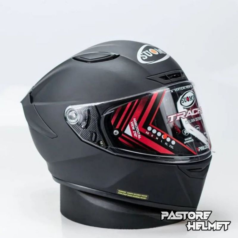 Jual SUOMY HELM TRACK-1 PLAIN | BLACK DOFF | SINGEL VISOR |RACK 1 ...