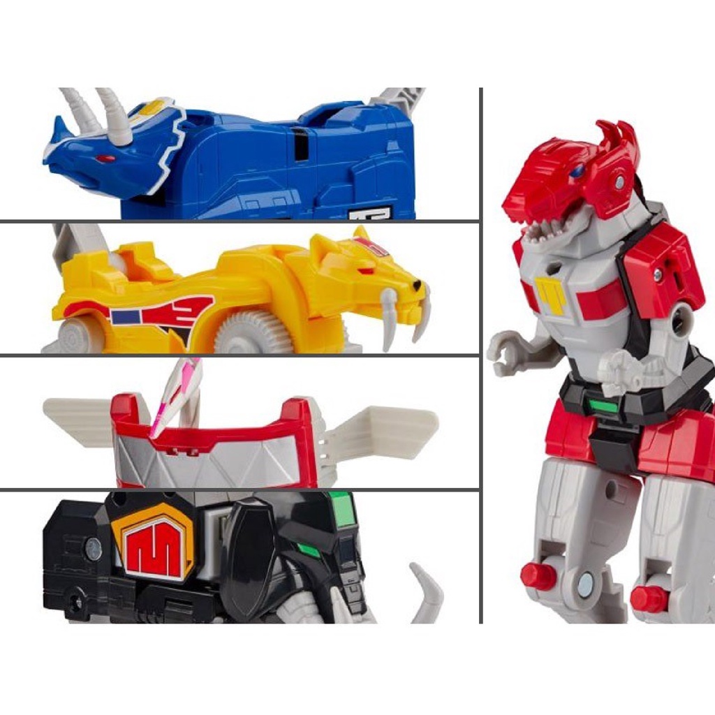 Jual POWER RANGERS Mighty Morphin Dino Megazord Set Dinozord Pack ...