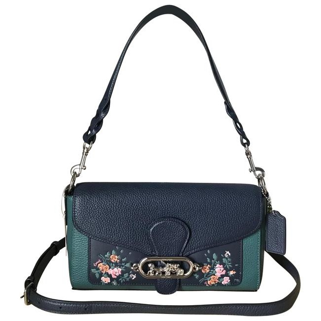 Coach jade shoulder bag with rose bouquet discount print