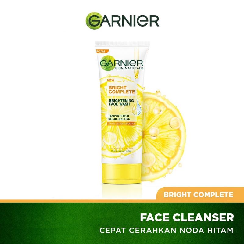 Jual GARNIER BRIGHT COMPLETE BRIGHTENING FACE WASH FACIAL FOAM & SCRUB