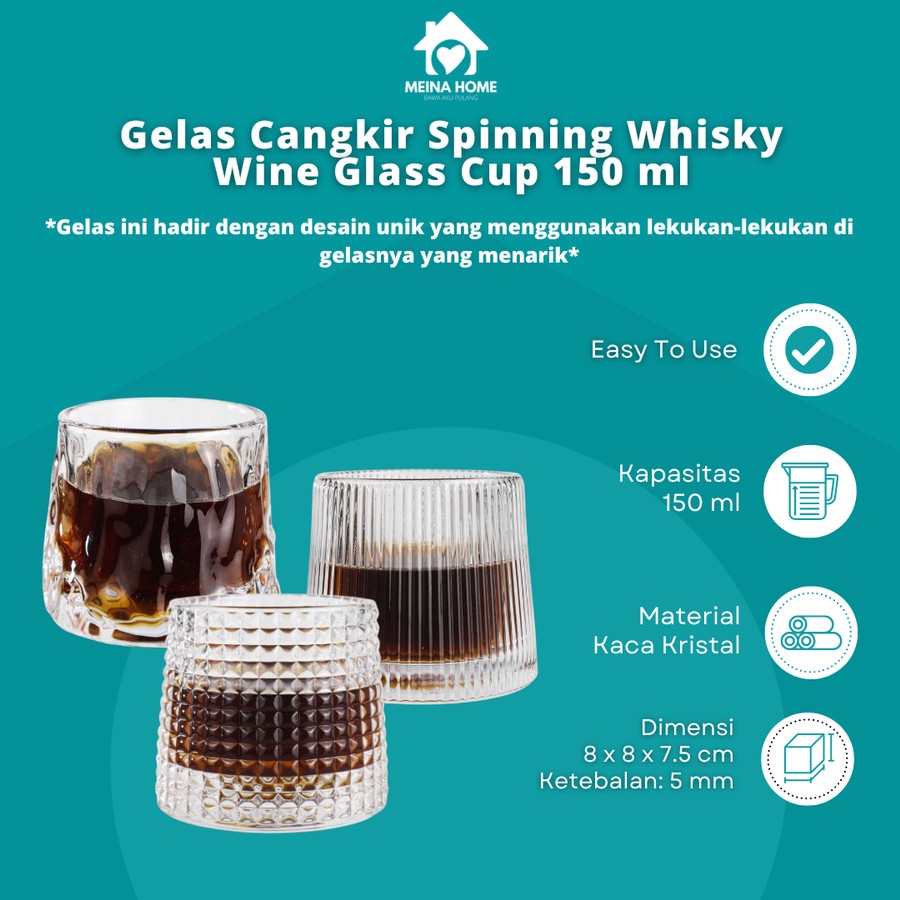 Jual Gelas Kaca Desain Cone Gelas Spinning Whisky Glass Cup Gelas Wine Cod Shopee Indonesia 0985