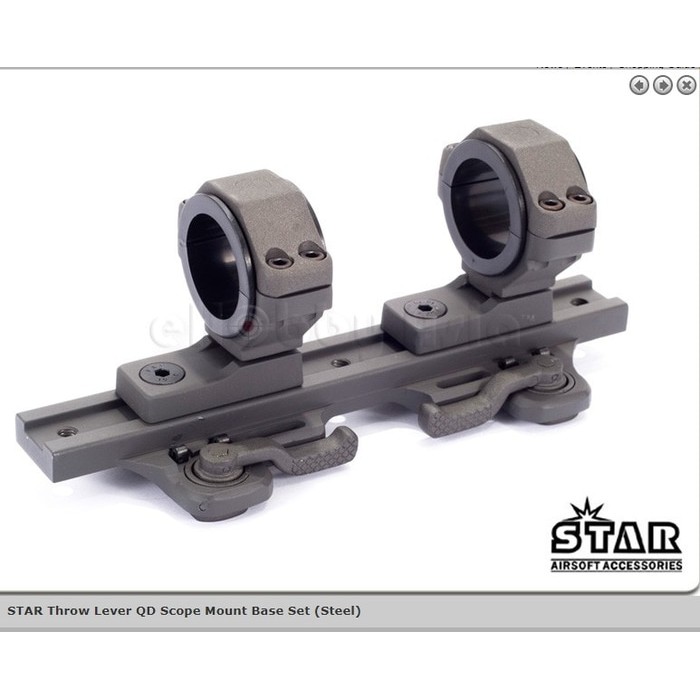 Jual STAR Throw Lever QD Scope Mount Base Set (Steel) | Shopee Indonesia