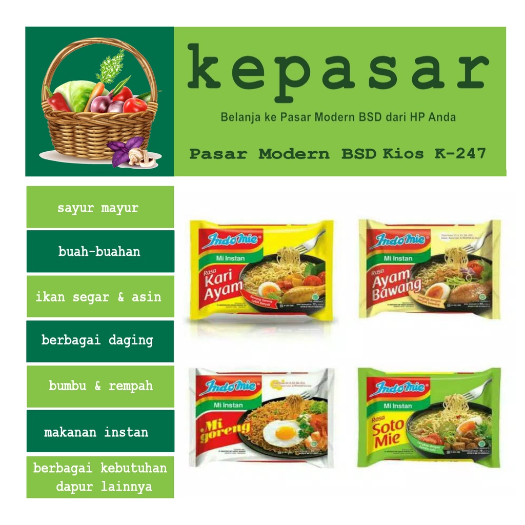 Jual Mie Instan INDOMIE Berbagai Varian - Kepasar Pasar Online | Shopee ...