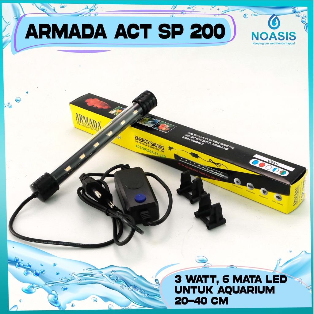 Jual Lampu Led Celup Aquarium Armada Act Sp A T Led W Uk Cm Shopee Indonesia