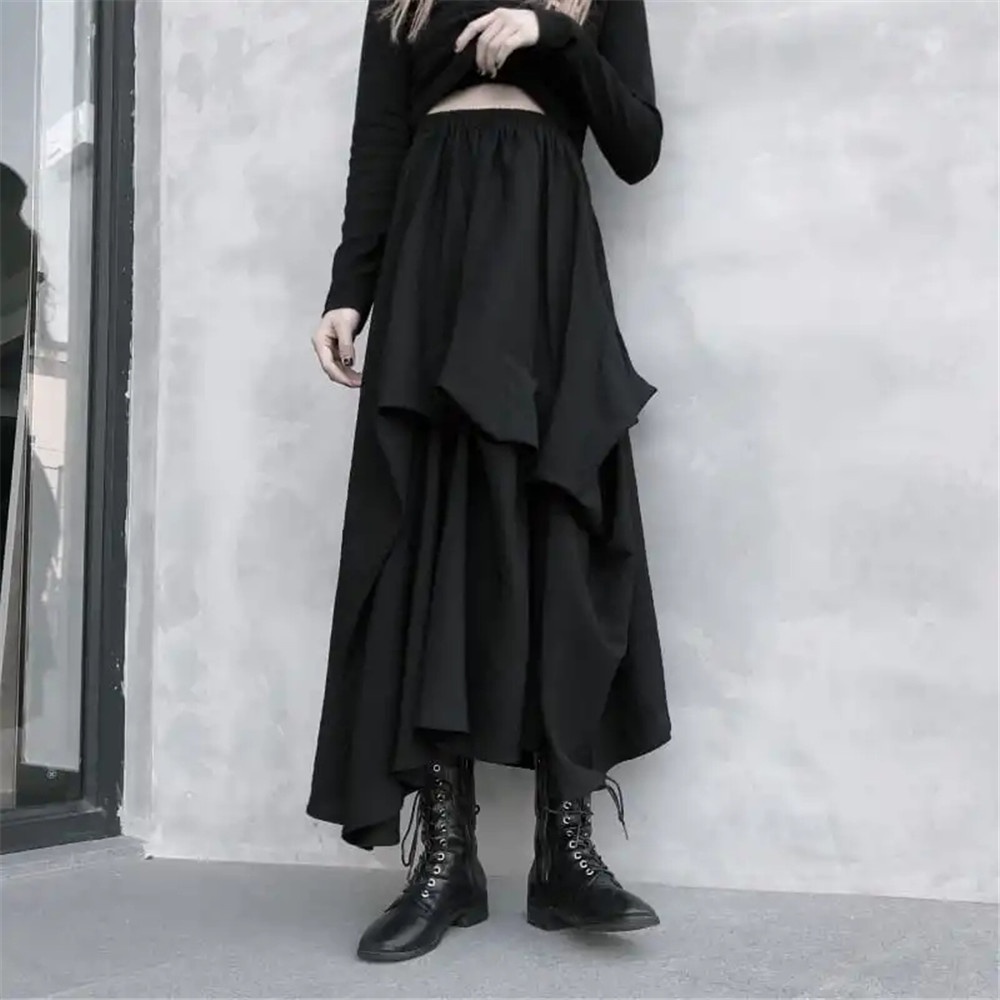 GETADME Y2K Irregular Mini Skirts Women Harajuku Aesthetic White Lace Tulle Bandage Skirt Japanese Vintage Hollow Out Faldas New