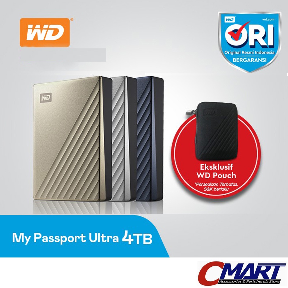 Jual Wd My Passport Ultra 4tb Hd Hdd Hardisk Harddisk External Eksternal Shopee Indonesia 3183