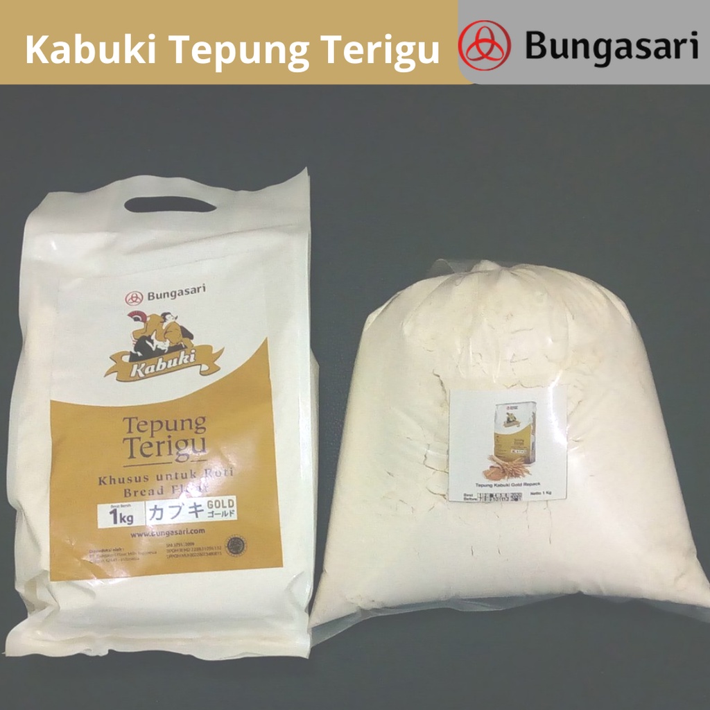 Jual [MAREM] KABUKI GOLD TEPUNG TERIGU KHUSUS ROTI TINGGI PROTEIN 1KG ...