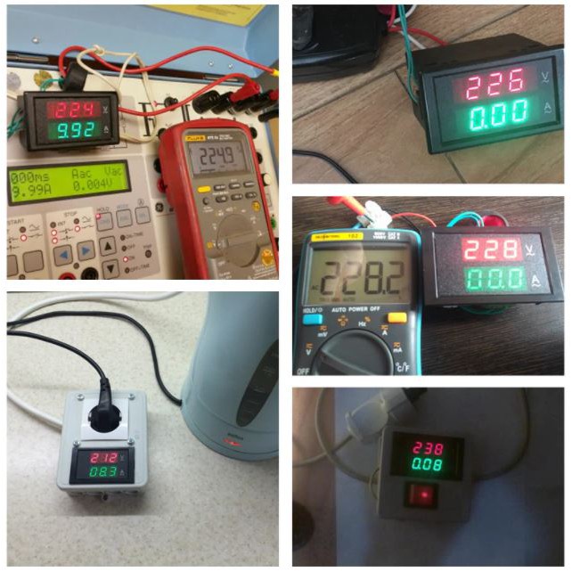 Jual Voltmeter Ammeter Ampermeter Ac V A Led Digital Voltage Current Meter Ampere