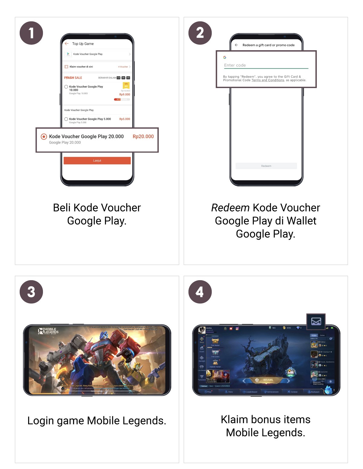 Google Play x Mobile Legends Bonus Items | 1-30 Oct