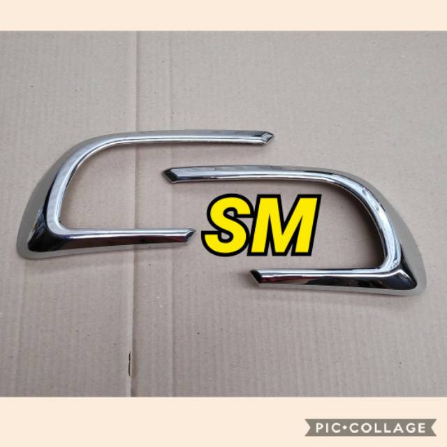 Jual Sepasang Garnish Fog Lamp Ring Fog Lamp Chrome Grand Innova Grill